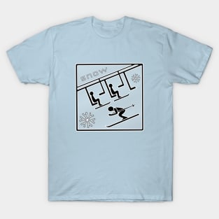 雪 / Snow (Ice Blue BackGround) T-Shirt